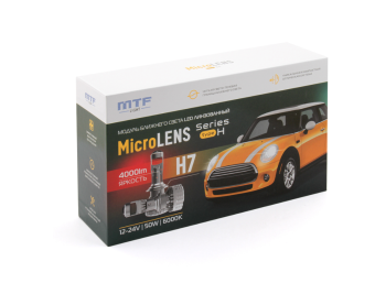 MTF Light Micro LENS H7/H18 12/24V 55W 4000LM, 6000K