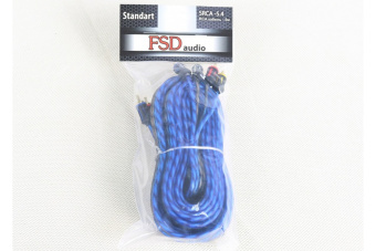 FCD audio SRCA 5.4 4-x канальный межблочный кабель 5м. гибкий силикон 