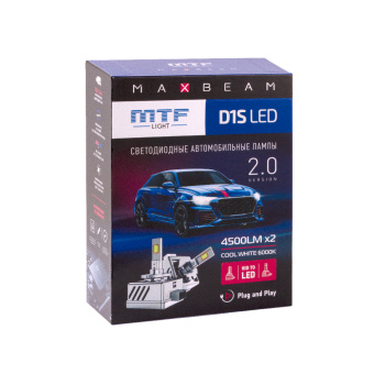 Светодиодные лампы MTF Light D1S MaxBeam 35W 6000К кулер комплект