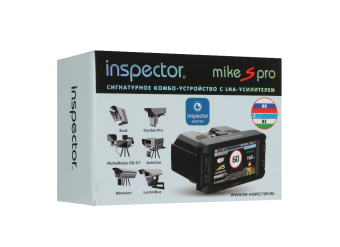 Видеорегистратор с сигнатурным радар-детектором и LNA-усилителем Inspector Mike S Pro
